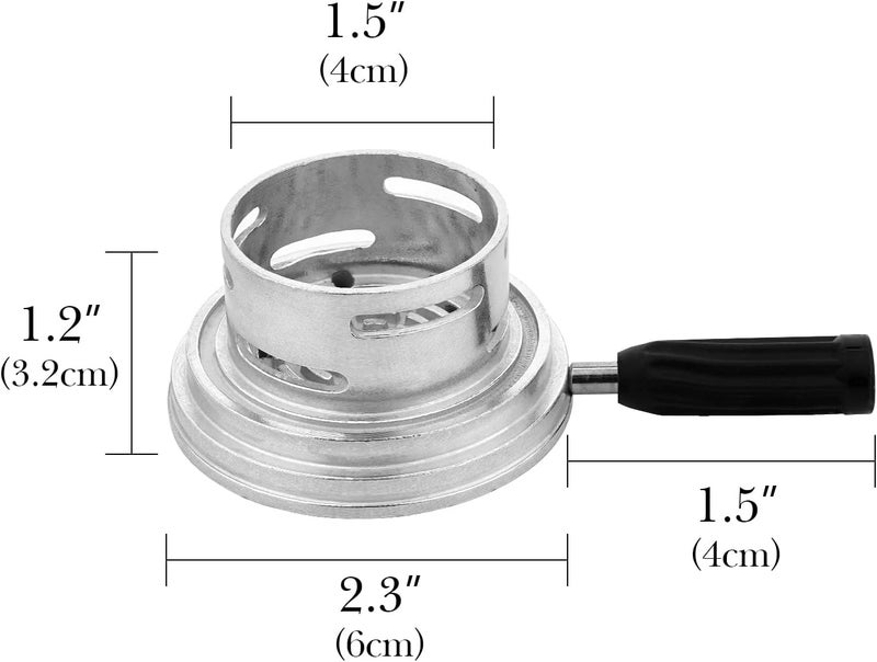 Linkidea Hookah Coal Charcoal Holder & Wind Cover, Shisha Accessories Heat Management System for Flavors, Compatible with Small Hookah Models, Narguile Smoking Supplies (Silver) - Image 2